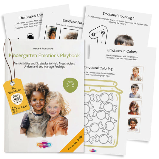 Kindergarten Emotions Playbook - SEL Workbook (Ages 3-6)