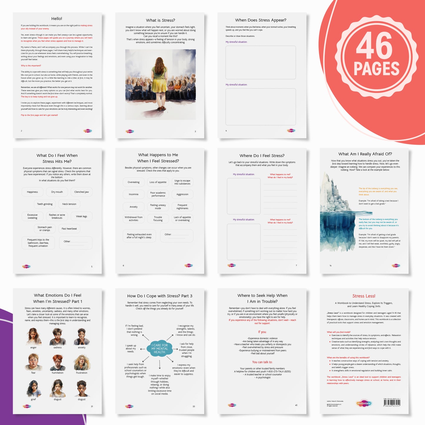 Stress Less – Workbook (Ages 9–16)