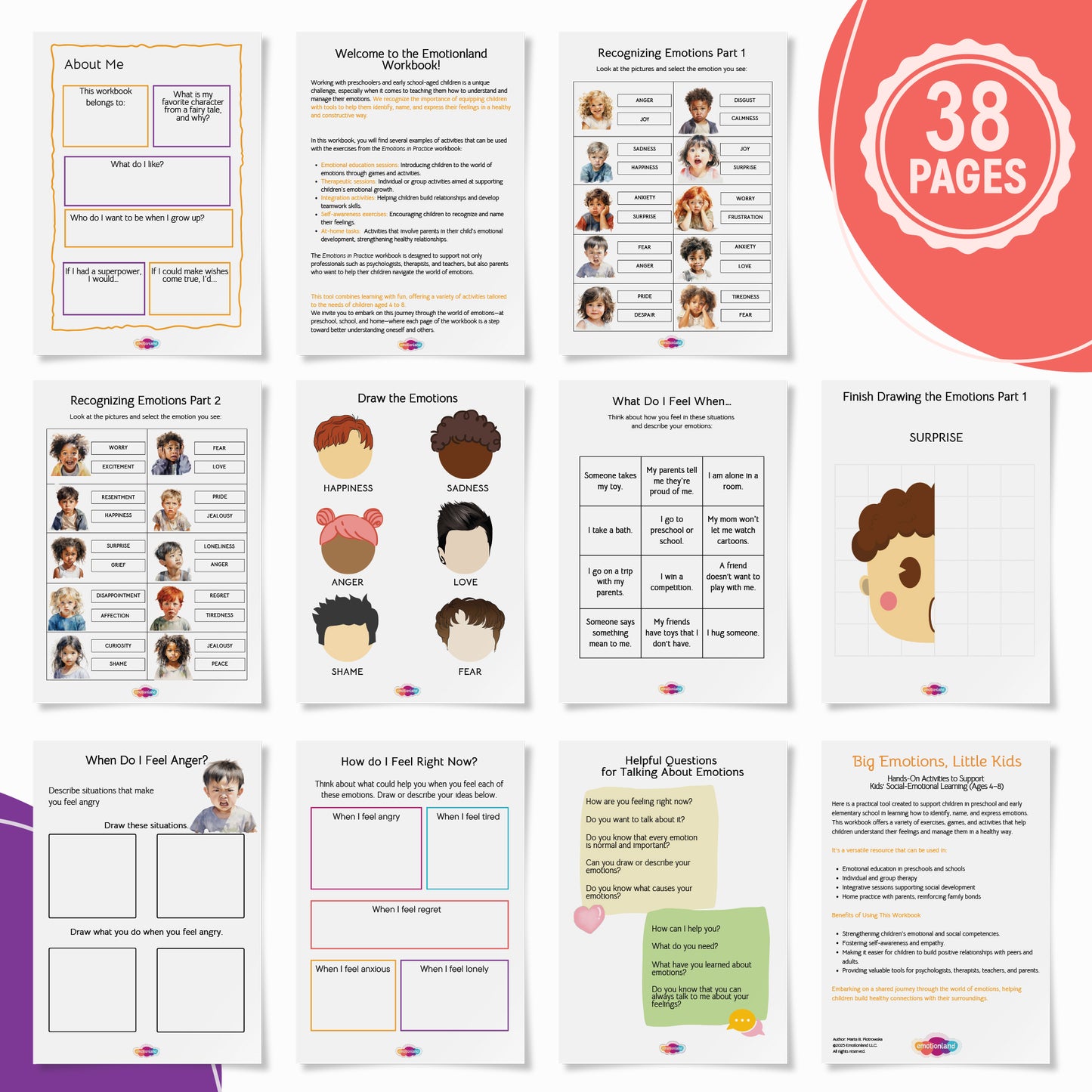 Little Kids, Big Emotions – SEL Workbook (Ages 4–8)