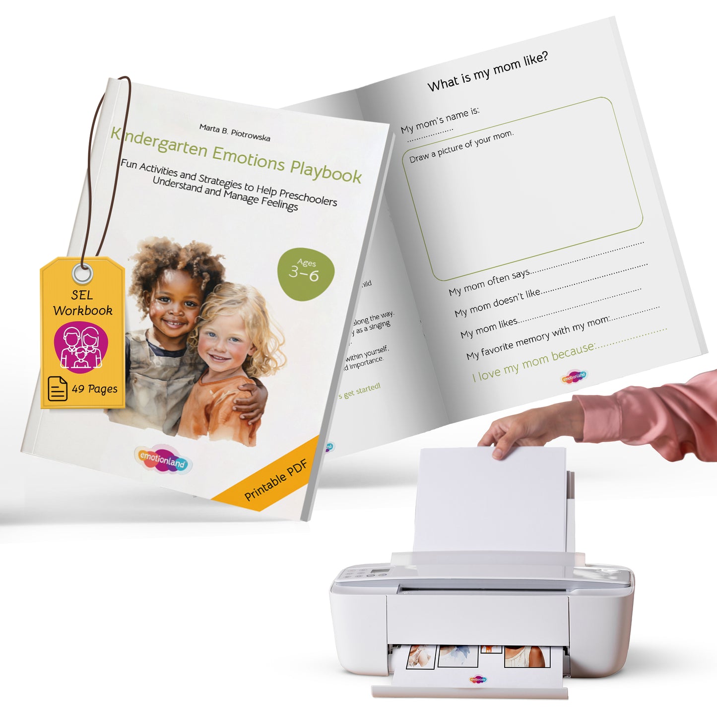 Kindergarten Emotions Playbook - SEL Workbook (Ages 3-6)