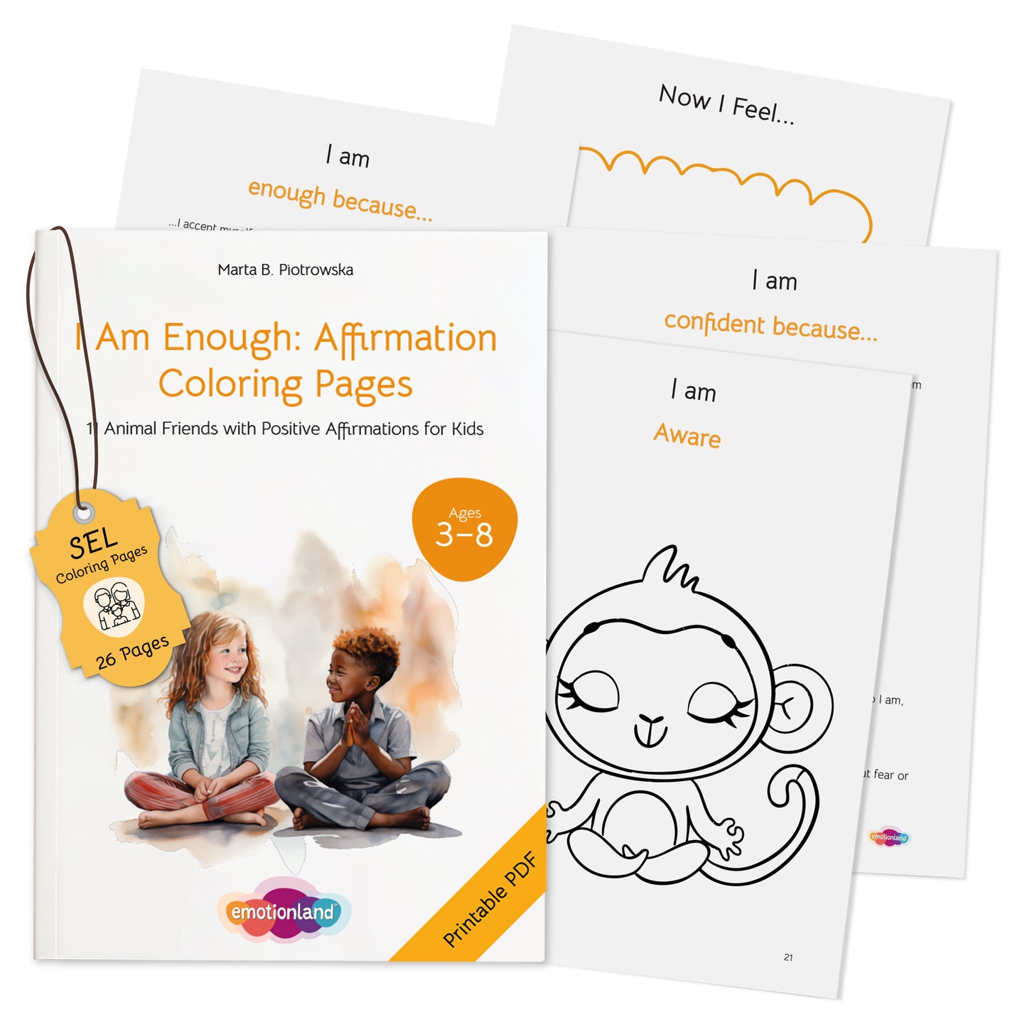 I Am Enough: Emotions & Affirmations Coloring Book