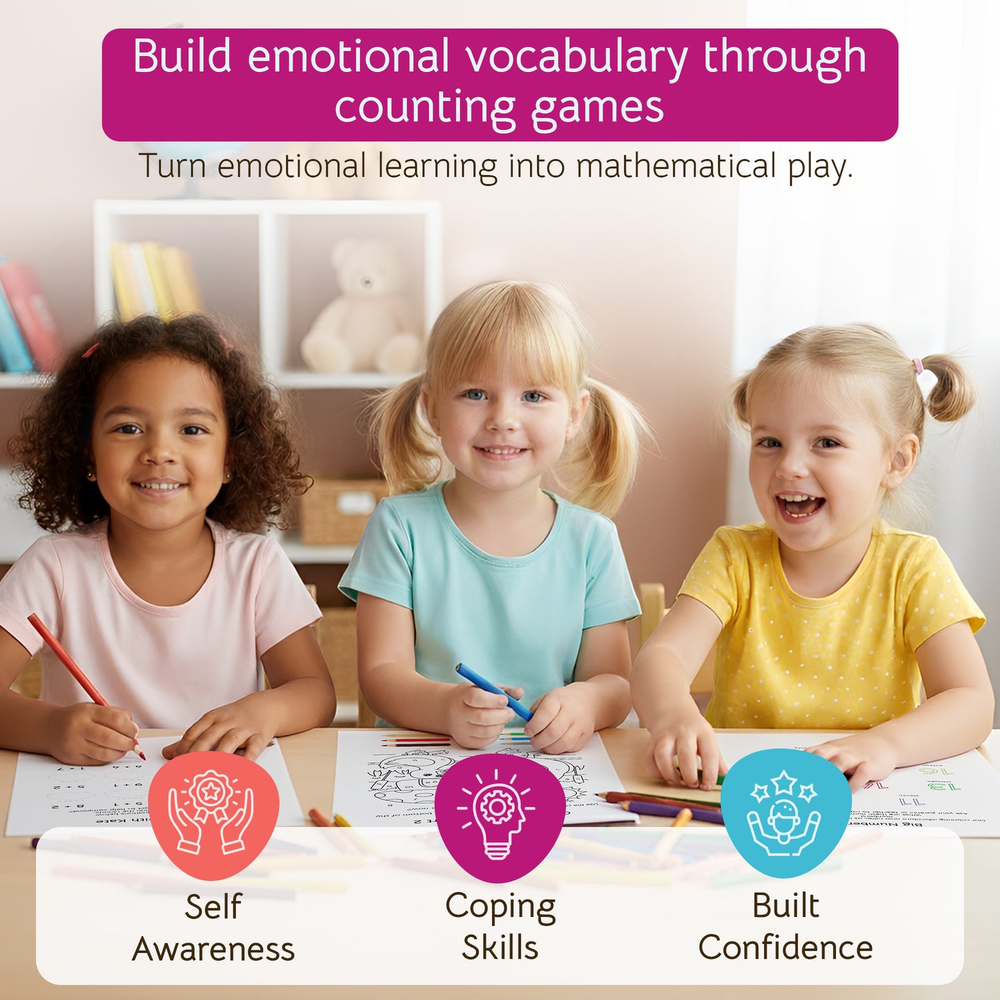 Counting with Feelings Workbook: Where Math Meets Emotions (Ages 3-6)