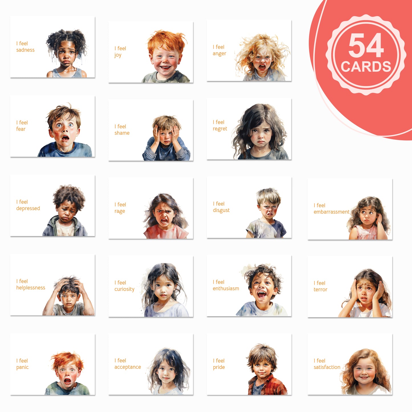 Feelings Explorer Kit: 54 Emotion Cards with 10 Activities