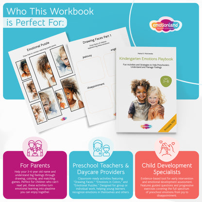 Kindergarten Emotions Playbook - SEL Workbook (Ages 3-6)