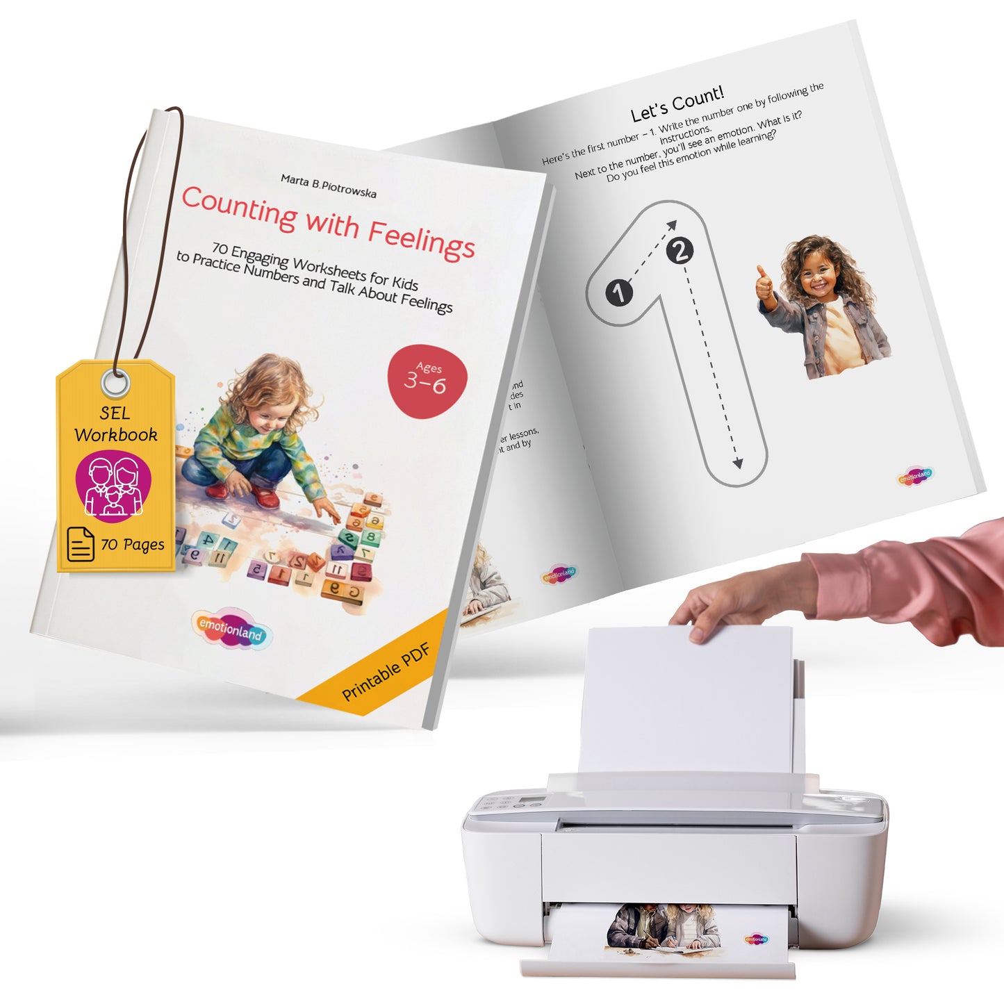 Counting with Feelings Workbook: Where Math Meets Emotions (Ages 3-6)